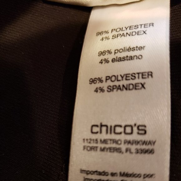 Chico's Ultimate fit Knit Brown Ruched Ankle Pants - Picture 5 of 6